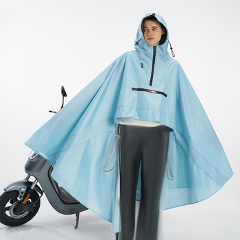 Poncho de ploaie pentru motocicletă electrică, din țesătură Oxford – corp întreg, reflectorizant, strat impermeabil cu adeziv PVC, logo personalizabil