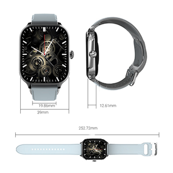 Έξυπνο ρολόι με παρακολούθηση καρδιακών παλμών, μέτρηση βημάτων, κλήσεις Bluetooth, αδιάβροχο, ασύρματη φόρτιση