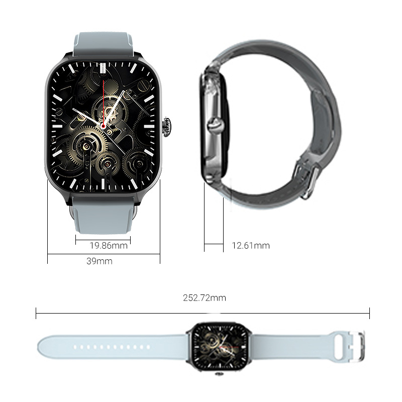 Έξυπνο ρολόι με παρακολούθηση καρδιακών παλμών, μέτρηση βημάτων, κλήσεις Bluetooth, αδιάβροχο, ασύρματη φόρτιση