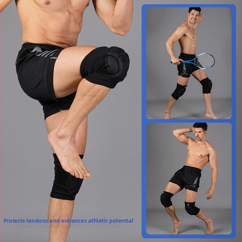 Προστατευτικά γονάτων για αθλήματα με EVA παχύτερη προστασία σε σχέδιο καβουκιού, αντίκτυπου, εξωτερικό νάιλον, επένδυση πολυεστέρα; κατάλληλα για βόλεϊ, χορό και ρολλερ σκέιτινγκ για ενήλικες