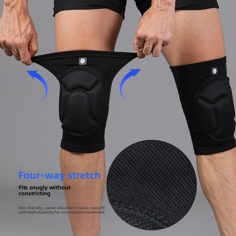 Προστατευτικά γονάτων για αθλήματα με EVA παχύτερη προστασία σε σχέδιο καβουκιού, αντίκτυπου, εξωτερικό νάιλον, επένδυση πολυεστέρα; κατάλληλα για βόλεϊ, χορό και ρολλερ σκέιτινγκ για ενήλικες