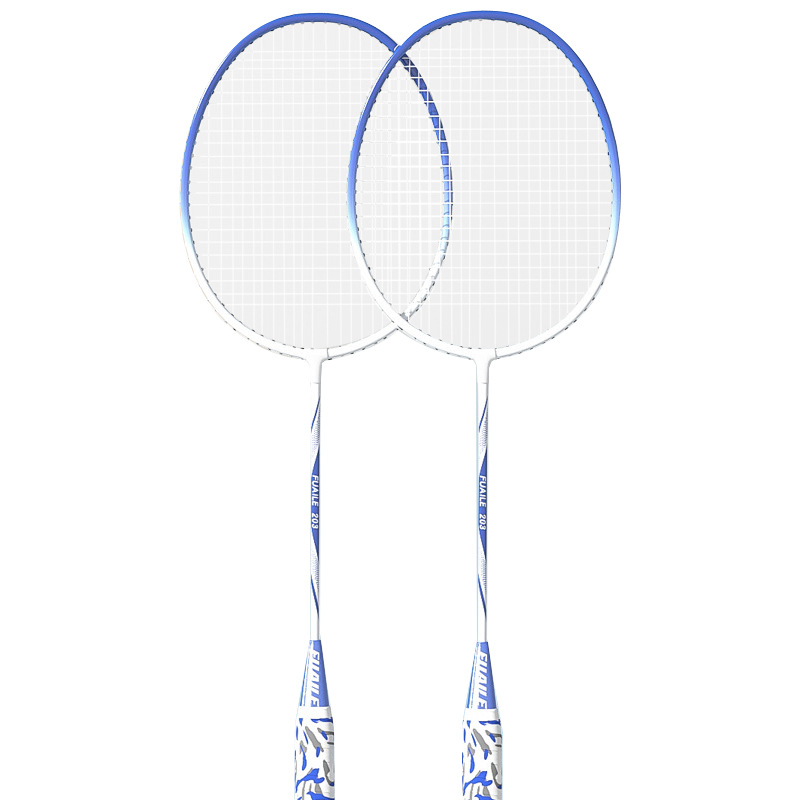 Бадминтон ракета комплект – рамка от желязна сплав, найлонови струни, директен удар, комплект за единични и двойни ракети за начинаещи