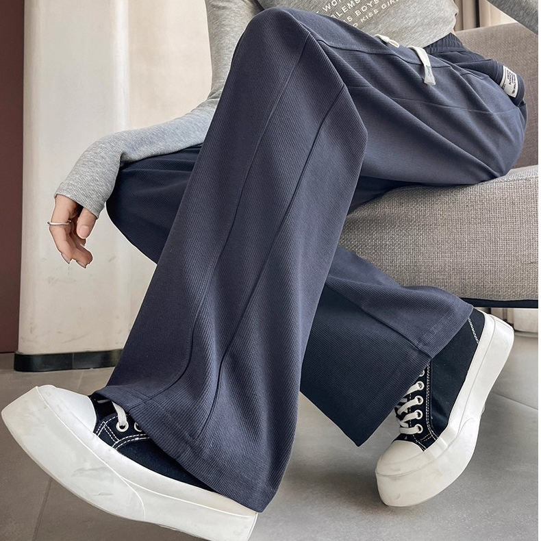 Naiste sirged lõikega püksid, kõrge vöökoht, pikad, polüester, kerge venivus, igapäevane, sügis 2025