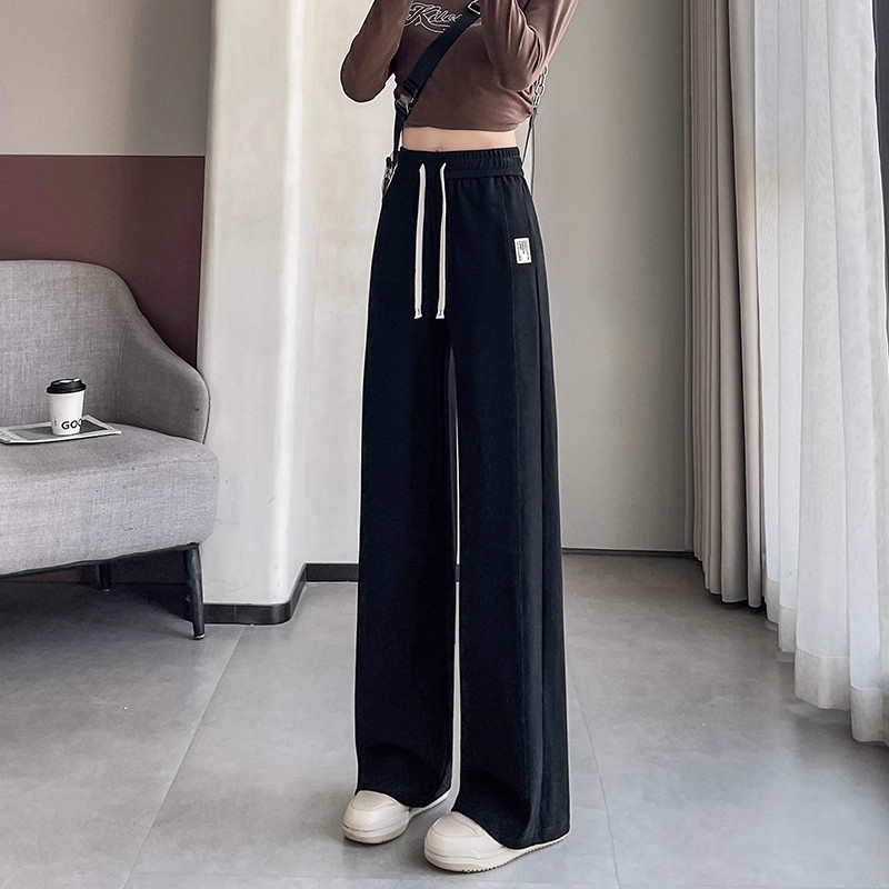 Naiste sirged lõikega püksid, kõrge vöökoht, pikad, polüester, kerge venivus, igapäevane, sügis 2025