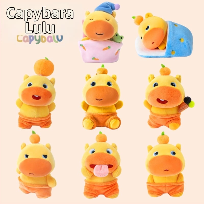 Capybara Lu Lu plüüsnukk – PP puuvillane täide, veluurplüüs materjal, sobib alates 14. eluaastast