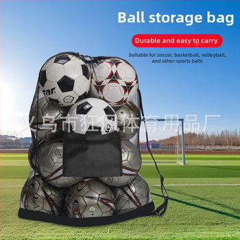 Nešiojama kamuolių tinklinė krepšys su pečių diržu futbolui, krepšiniui ir tinkliniams žaidimams; Oxford audinys; tinkamas sportui ir lauke