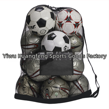 Nešiojama kamuolių tinklinė krepšys su pečių diržu futbolui, krepšiniui ir tinkliniams žaidimams; Oxford audinys; tinkamas sportui ir lauke