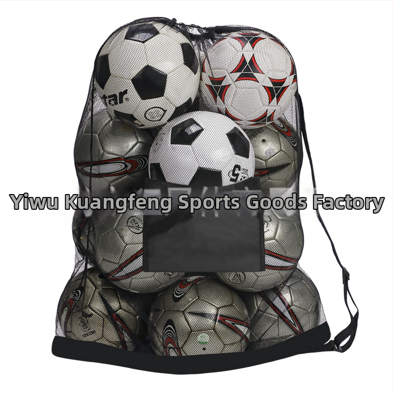 Pārvadājamā bumbiņu tīkla soma ar plecu siksnu futbola, basketbola un volejbola spēlēm; Oxford audums; piemērota sportam un āra lietošanai