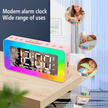 LED budík s USB napájaním, snooze funkcia, nočné svetlo, 24-hodinový displej