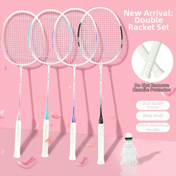 Badminton raketė Bushi Card — ferroalijos rėmas, nailoninės virvės, pradedantiesiems jaunimui, vidutinė standumas, logotipo spausdinimas galimas