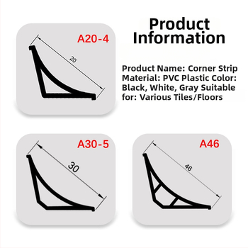 PVC élszalag, öntapadó, ívelt sarok dekoratív csík, vízálló, kopásálló, antistatikus