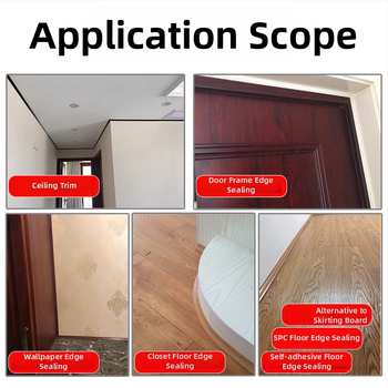 PVC élszalag, öntapadó, ívelt sarok dekoratív csík, vízálló, kopásálló, antistatikus