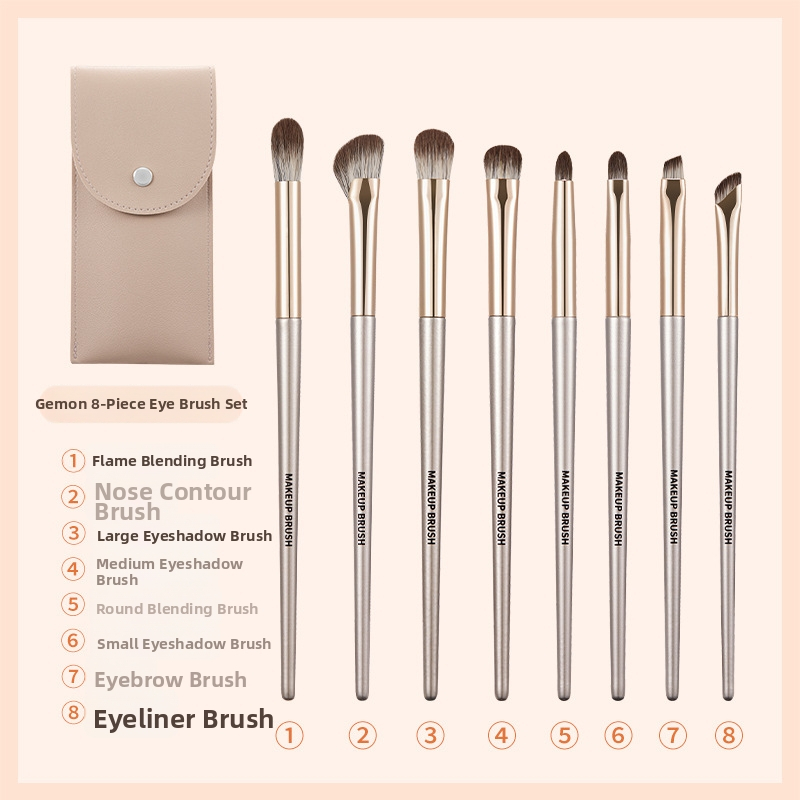 GeComo acu grims otu komplekts – 8 otu, sintētiskas šķiedras, koka rokturi, iepakots somā