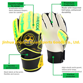Pinguan vārtsarga cimdi ar pirkstu aizsardzību, papildus biezs lateks, pretslīdēšanas, universāls vīriešiem un sievietēm, futbolam (ST-848-4)