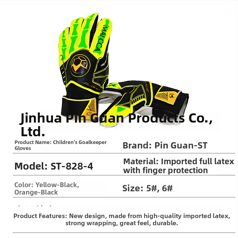 Pinguan brankárske rukavice s ochranou prstov, extra hrubý latex, protišmykové, unisex, futbal (ST-848-4)