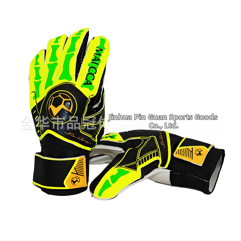 Pinguan vārtsarga cimdi ar pirkstu aizsardzību, papildus biezs lateks, pretslīdēšanas, universāls vīriešiem un sievietēm, futbolam (ST-848-4)