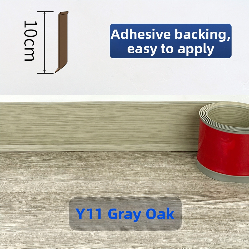 PVC lábazati panel, öntapadós, vízálló, kopásálló, formaldehid-mentes, modern minimalista stílus