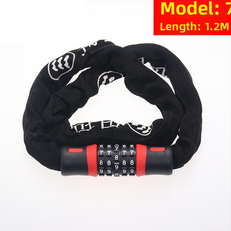 Láncos zár kerékpárokhoz és elektromos kerékpárokhoz — edzett acél, vágás elleni védelem, 1,5 kg, modellek 5100/5120/5300/5320