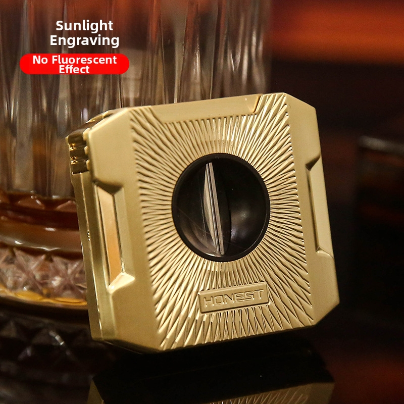 HONEST Cigarešu šķēres ar V-veida atsperi, metāls, rokām darinātas, pielāgojamas