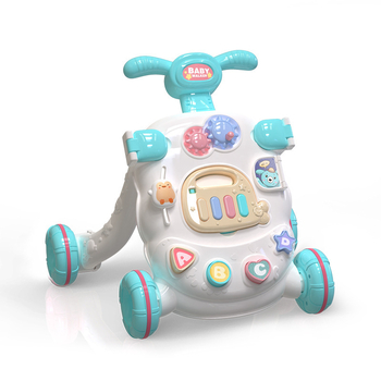 Bērnu staigātājs ar muzikālu spēļu galdu, transformējams spēļu galds, plastmasas konstrukcija, piemērots vecumam 0–3 gadi