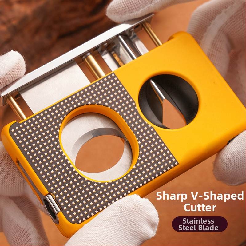 V formos cigarų genėjimo įrankis iš nerūdijančio plieno su elektroplatinimo danga – nešiojamas, prabangus stilius