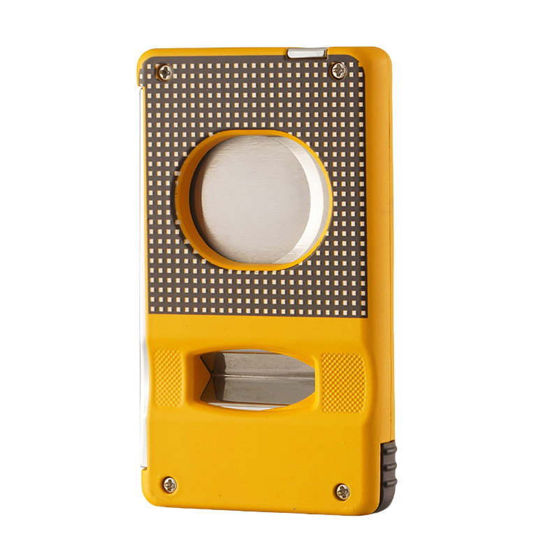 V-veida cigāru šķēres no nerūsējoša tērauda ar elektroplatinga pārklājumu – portatīvs, grezns stils