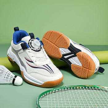 Lastele Badmintoni jalanõud pöörleva kinnitusega, hingav võrk üleosa, libisemisvastane kummist välistald