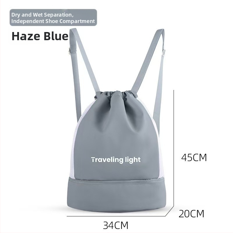 Unisex plūšanas soma ar sausā–slapja atdalījumu, 20–35L, poliesters, Oxford odere, vienkrāsains raksts, ikdienas ceļojumiem