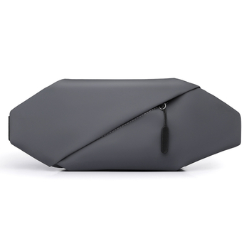 Geantă crossbody pentru bărbați, stil urban minimalist, PU material, design respirabil, model monocrom, căptușeală din poliester