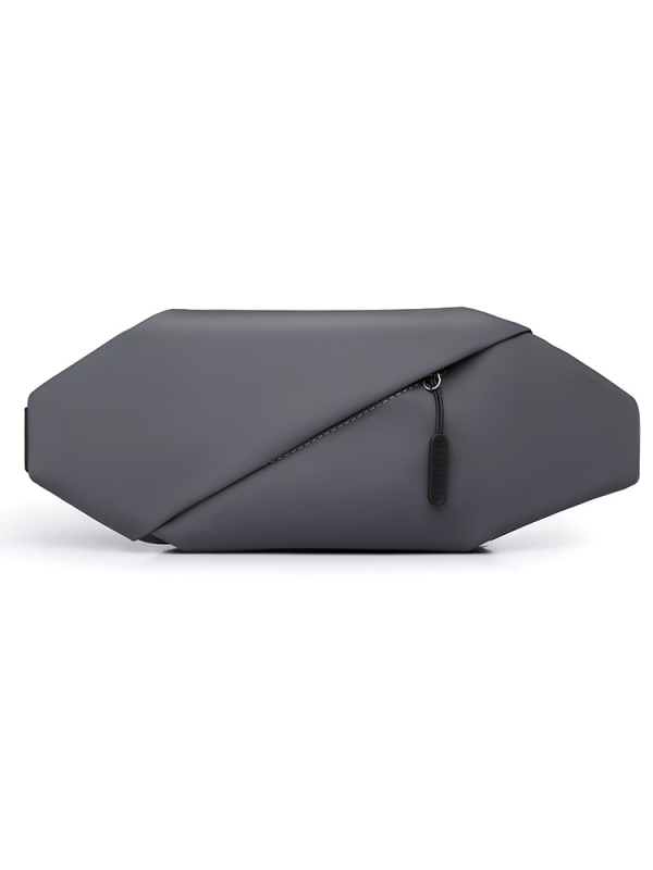 Geantă crossbody pentru bărbați, stil urban minimalist, PU material, design respirabil, model monocrom, căptușeală din poliester