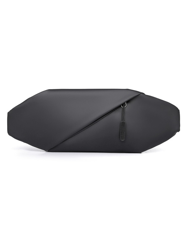 Geantă crossbody pentru bărbați, stil urban minimalist, PU material, design respirabil, model monocrom, căptușeală din poliester