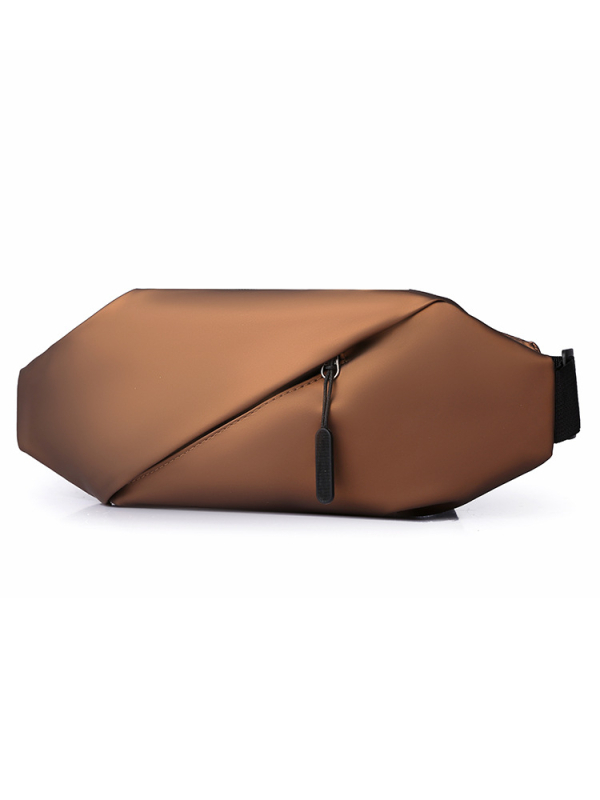 Geantă crossbody pentru bărbați, stil urban minimalist, PU material, design respirabil, model monocrom, căptușeală din poliester