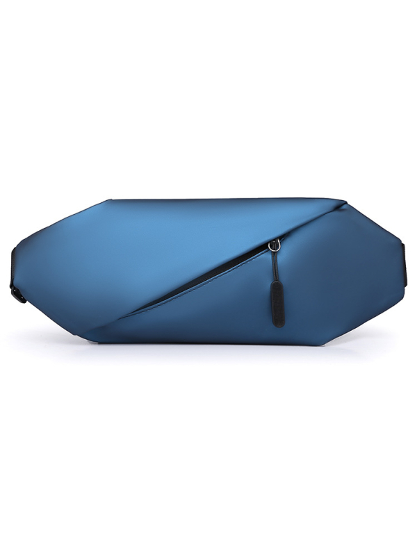 Geantă crossbody pentru bărbați, stil urban minimalist, PU material, design respirabil, model monocrom, căptușeală din poliester