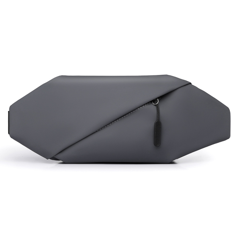 Geantă crossbody pentru bărbați, stil urban minimalist, PU material, design respirabil, model monocrom, căptușeală din poliester