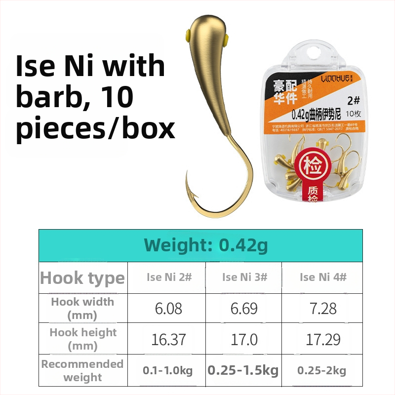 Cârlig de pescuit cu cap de cupru, tip Sky hook, cu vârfuri, unghi de 45°, vârf din alamă