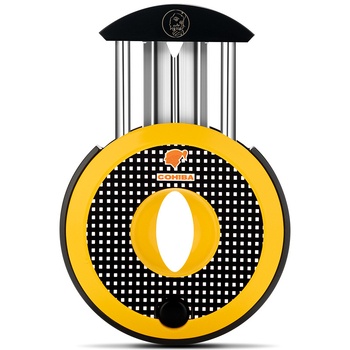 Cigāru griezējs ar dubulto asmeni, nerūsējošs tērauds, apaļš portatīvs dizains, modelis CLE-23GX1, viegls luksusa stils