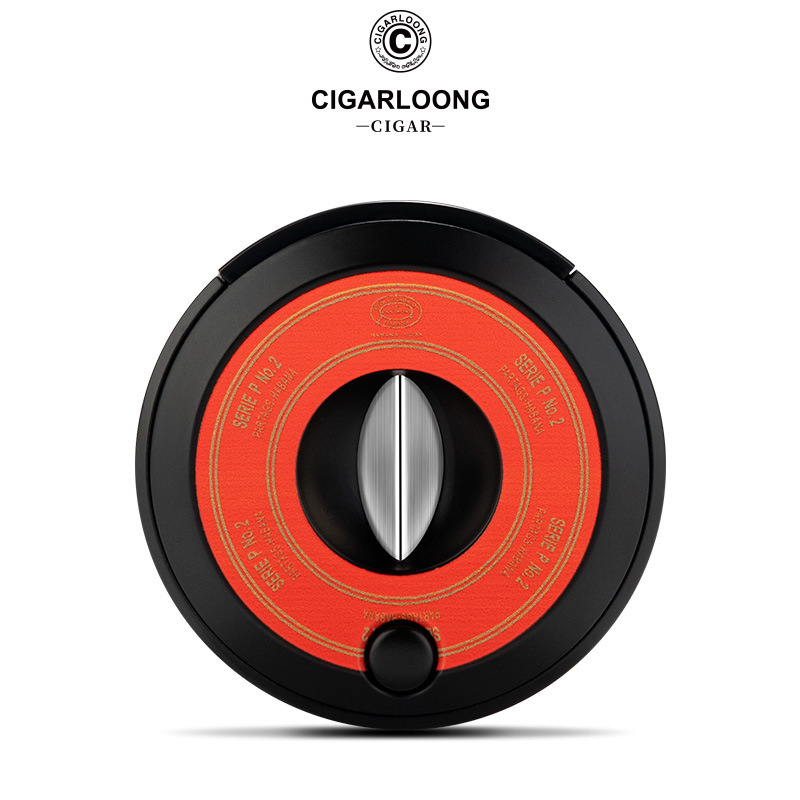 Cigāru griezējs ar dubulto asmeni, nerūsējošs tērauds, apaļš portatīvs dizains, modelis CLE-23GX1, viegls luksusa stils