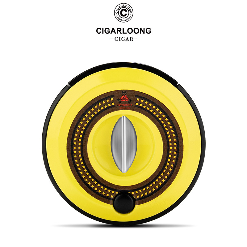 Cigāru griezējs ar dubulto asmeni, nerūsējošs tērauds, apaļš portatīvs dizains, modelis CLE-23GX1, viegls luksusa stils