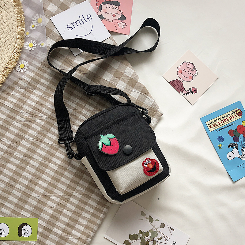 Geantă crossbody pentru femei Sesame Street, din Oxford, formă pătrată verticală, închidere cu fermoar, buzunare interne: telefon, ID, căptușeală poliester