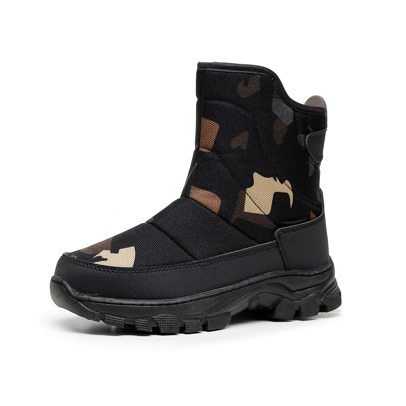 Vyriniai žieminiai sniegobatai – vidutinio aukščio, šilta įdaila, drobės viršus, gumos padas, šoninis užtrauktukas