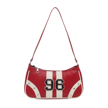 Geantă subraț, material PU, formă pătrată orizontală, închidere cu fermoar, curea simplă