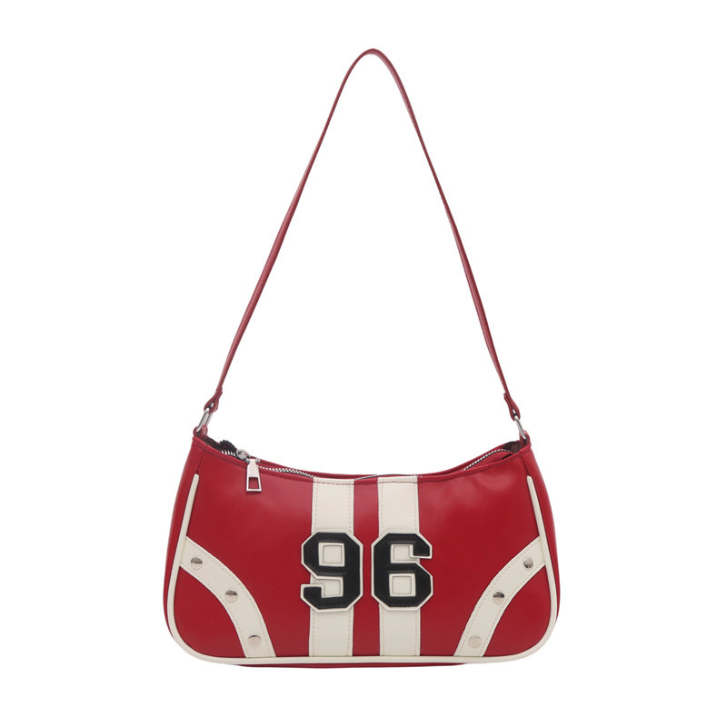 Geantă subraț, material PU, formă pătrată orizontală, închidere cu fermoar, curea simplă