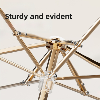 Bodini skėtis saulėms ir lietui, UV apsauga UPF >50, kompaktiškas penkių dalių sulankstomas su 6 lankais, rankinis atidarymas/uždarymas, logotipo pritaikymas