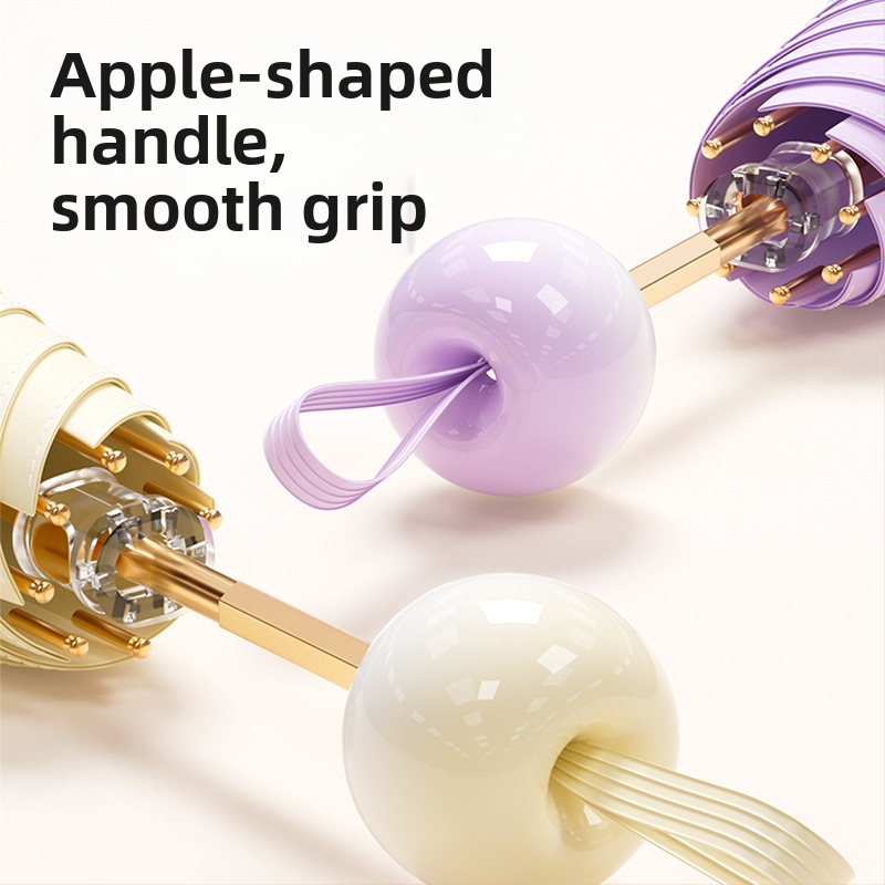 Bodini päikesesirm ja vihmavari, UV-kaitse UPF >50, kompaktne viieosaline kokkupandav, 6 ribaga, manuaalne avamine-sulgemine, logotüübi kohandamine