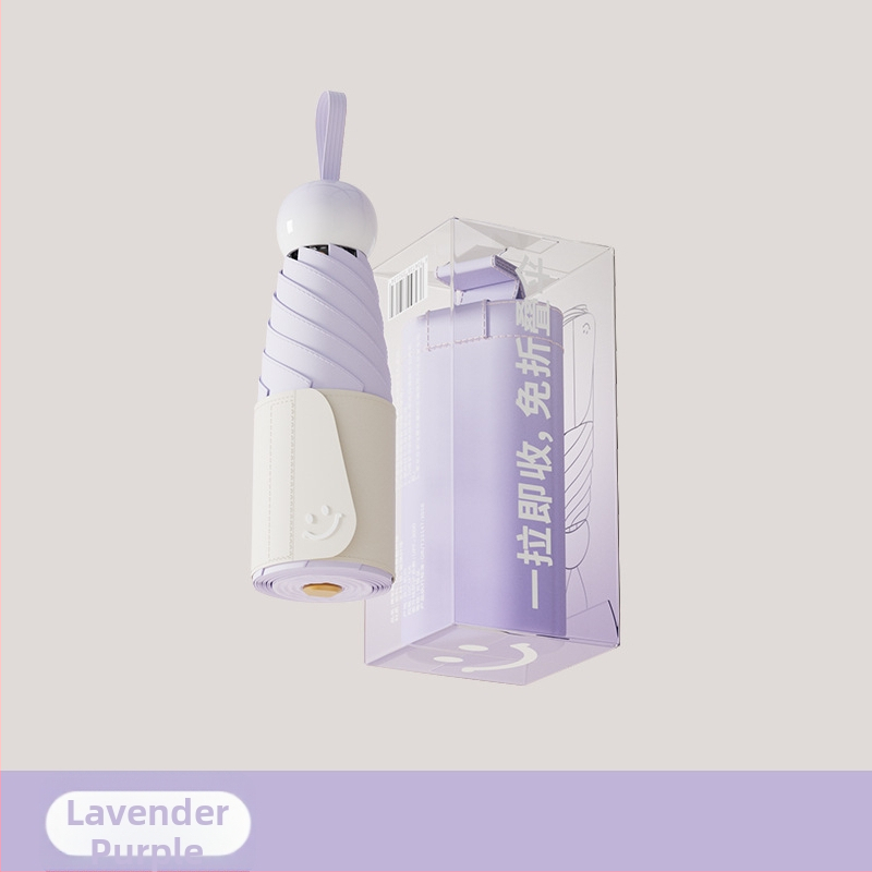 Bodini skėtis saulėms ir lietui, UV apsauga UPF >50, kompaktiškas penkių dalių sulankstomas su 6 lankais, rankinis atidarymas/uždarymas, logotipo pritaikymas