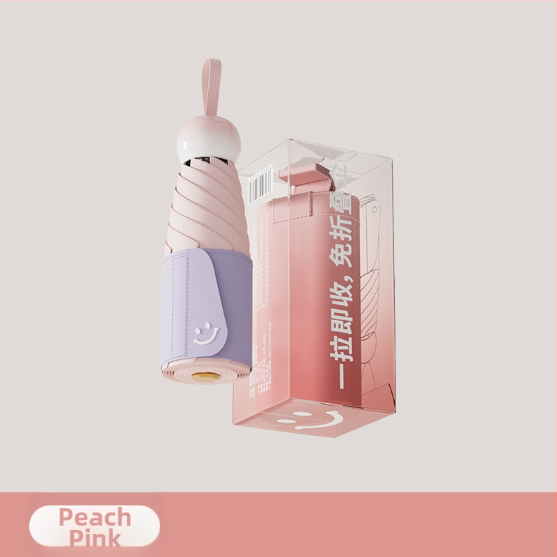 Bodini skėtis saulėms ir lietui, UV apsauga UPF >50, kompaktiškas penkių dalių sulankstomas su 6 lankais, rankinis atidarymas/uždarymas, logotipo pritaikymas