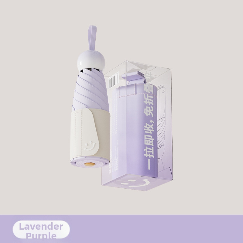 Bodini skėtis saulėms ir lietui, UV apsauga UPF >50, kompaktiškas penkių dalių sulankstomas su 6 lankais, rankinis atidarymas/uždarymas, logotipo pritaikymas