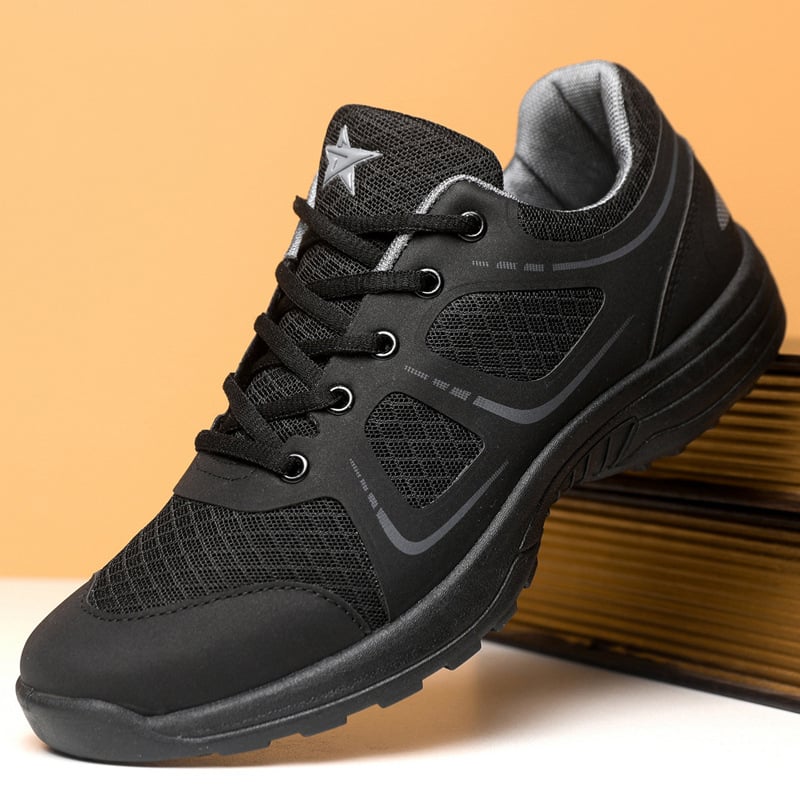 Πολυλειτουργικά αθλητικά παπούτσια προπόνησης, αναπνεύσιμο επάνω μέρος από διχτυωτή ύφανση, στρογγυλή μύτη, κορδώνια, χαμηλό προφίλ