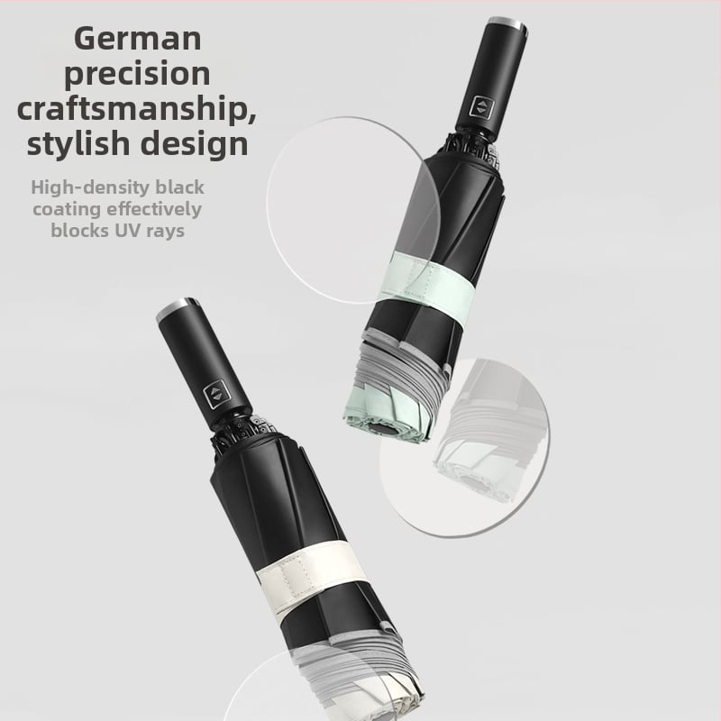 Atgriežamais lietussargs ar 10 ribām, automātiska atvēršana, atstarojošs malējums un gaismas josla, logotipa drukāšana un pielāgošana