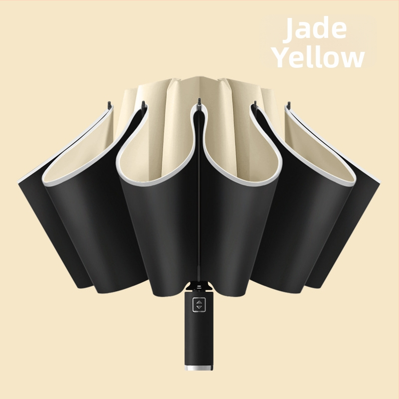 Atgriežamais lietussargs ar 10 ribām, automātiska atvēršana, atstarojošs malējums un gaismas josla, logotipa drukāšana un pielāgošana